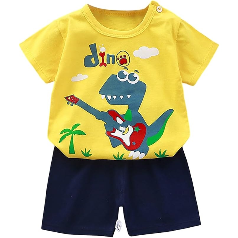 BRAND NEW ~ "Dino" Dinosaur 2pc Summer Shorts & Top Outfit ~ Toddler Size 4T/5T