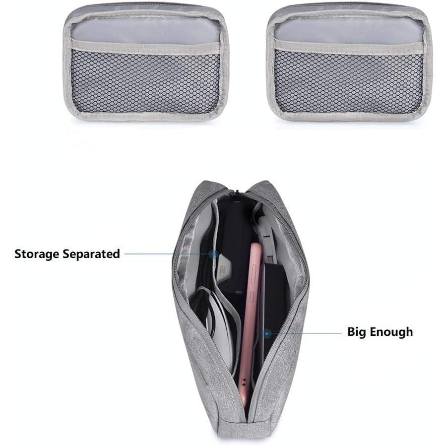 BRAND NEW ~ Set/2 Gray Universal Electronics Accessories Soft Carrying Case Bag