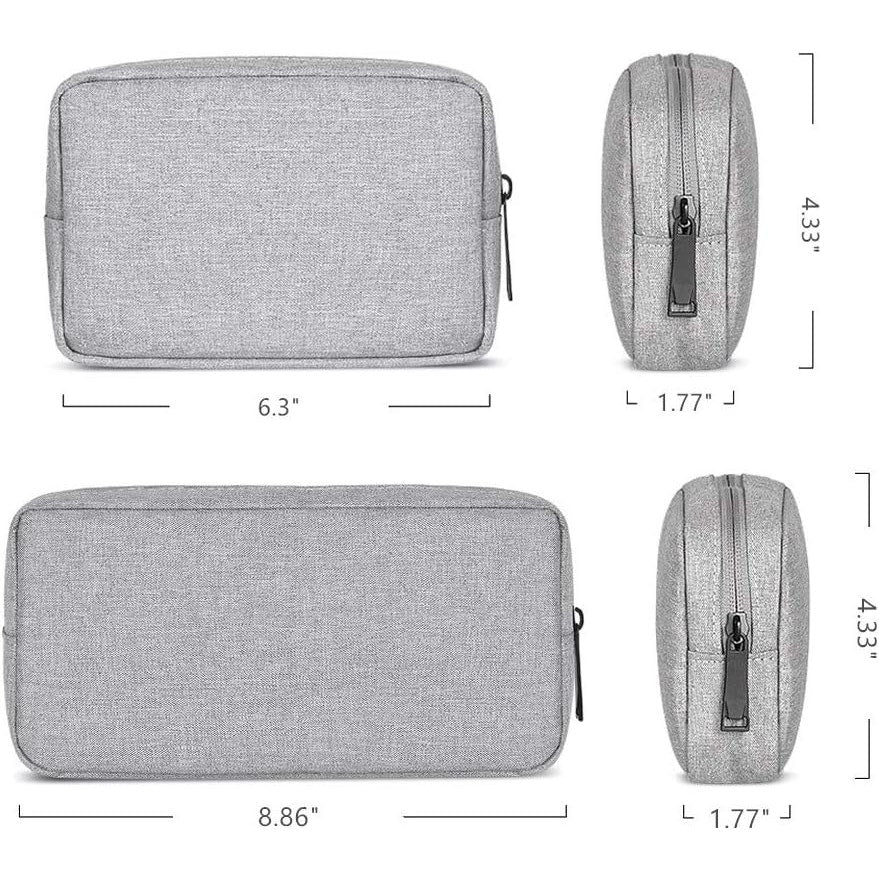 BRAND NEW ~ Set/2 Gray Universal Electronics Accessories Soft Carrying Case Bag
