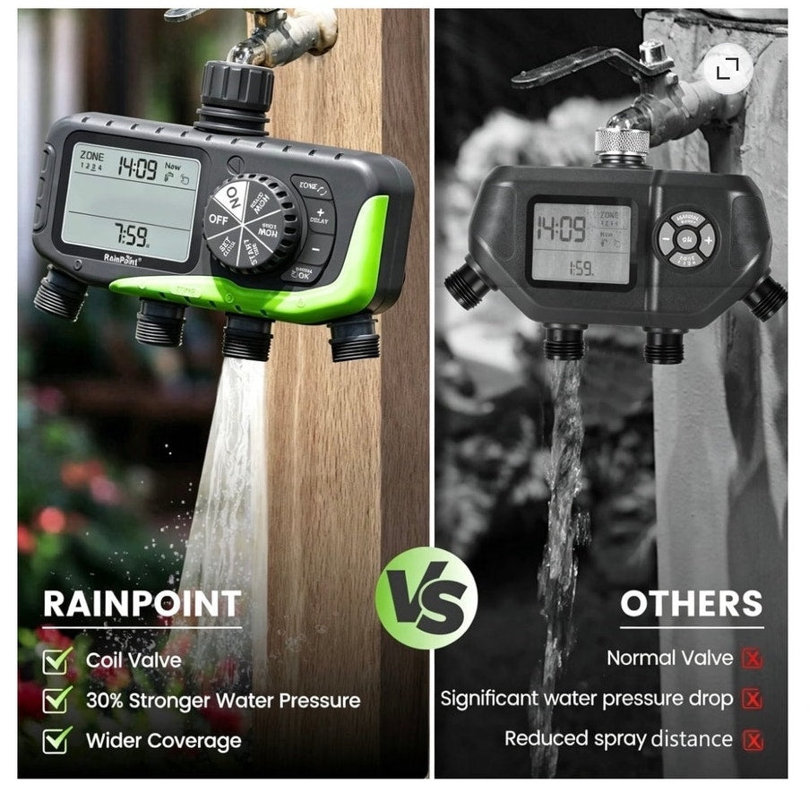BRAND NEW ~ 4 Outlets Garden Hose Water Timer Programmable Watering Sprinkler