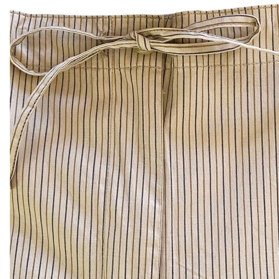 NWT ~ THE LIMITED Tan Pinstripe Drawstring Pockets Summer Shorts ~ Women's 10