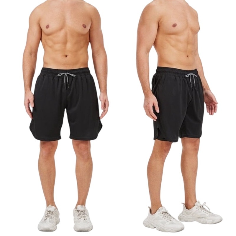 NWT ~ Set/3 Men's Workout 2-in-1 Gym Shorts with Pockets Liner & Towel Loop XXL
