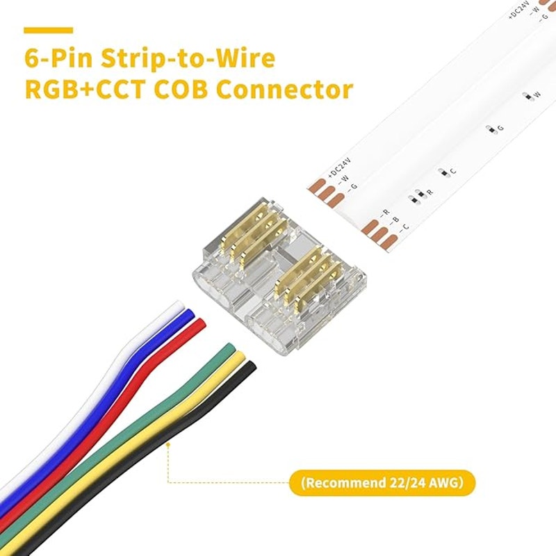 NWT ~ 12mm 6 Pin Solderless Terminal Assorted Connector Kit Dual End Extension