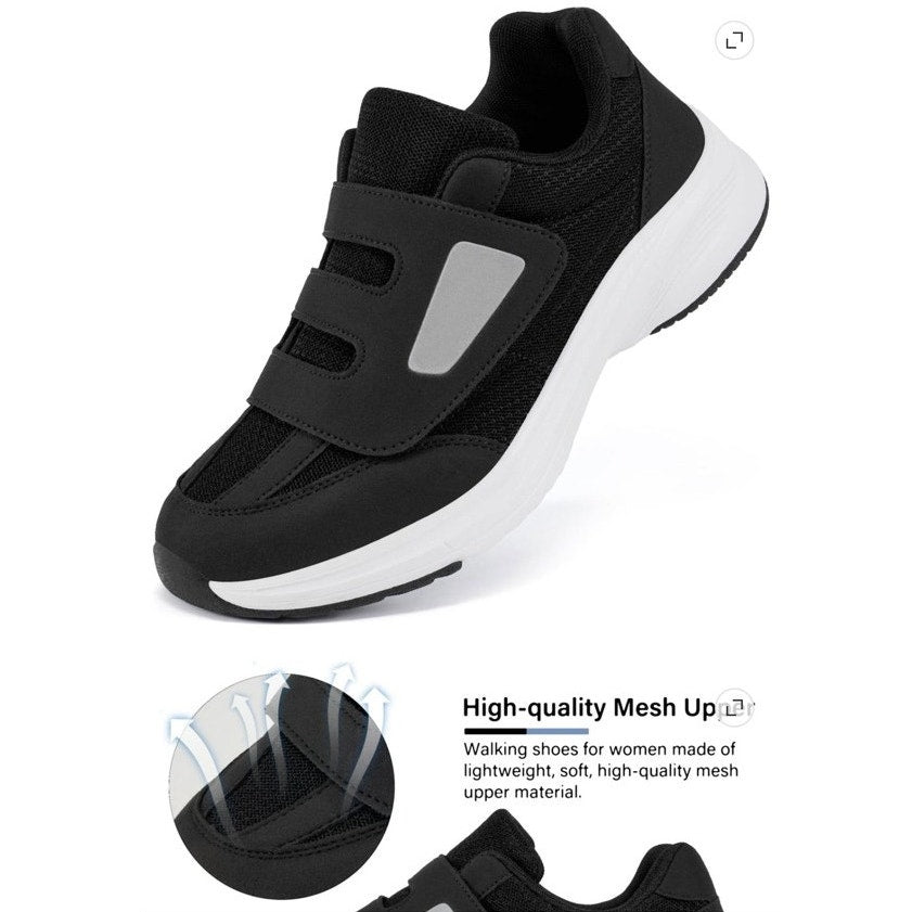 BRAND NEW ~ Women's Black & White Breathable Running Sneakers Shoes ~ 10