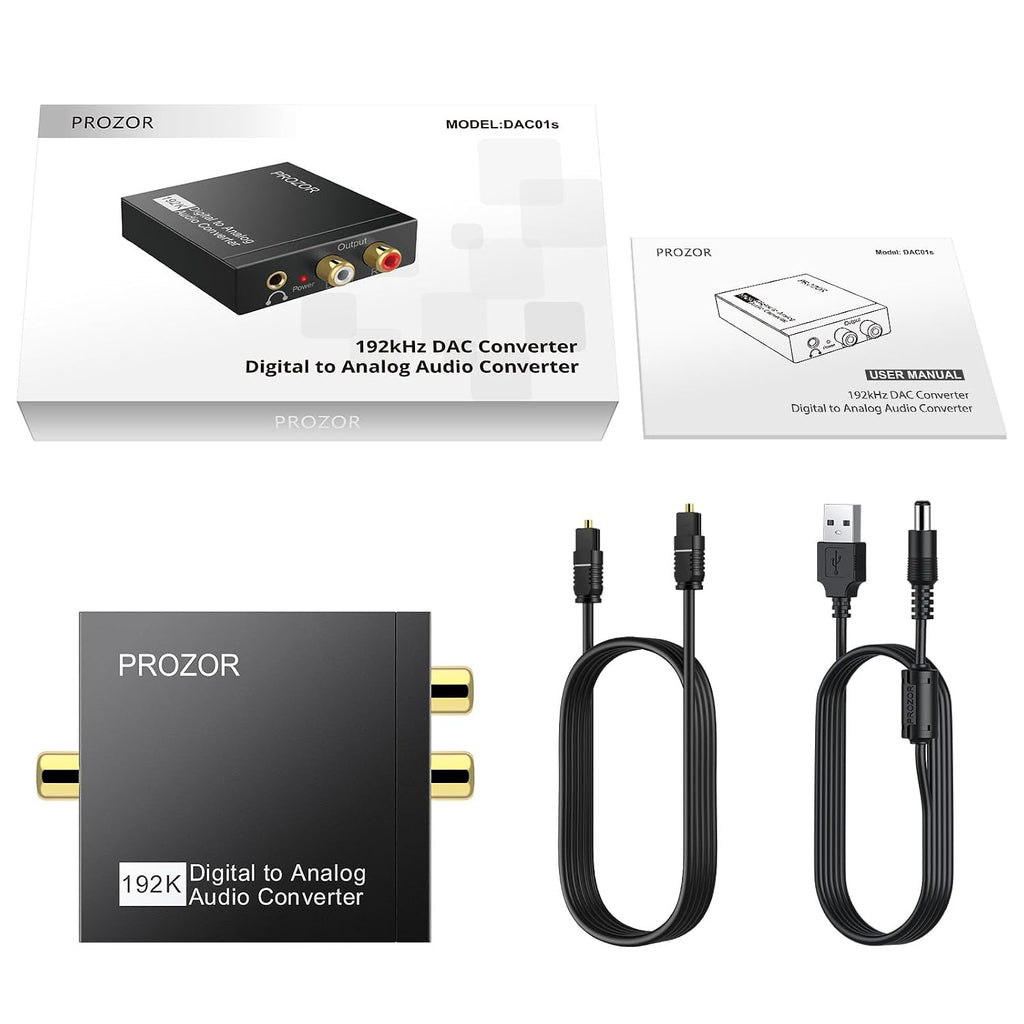 BRAND NEW 192KHz Digital to Analog Audio Converter Digital Optical Jack Adapter