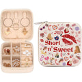 BRAND NEW ~ Small Girly Travel Jewelry Case Box Organizer Zipper Closure