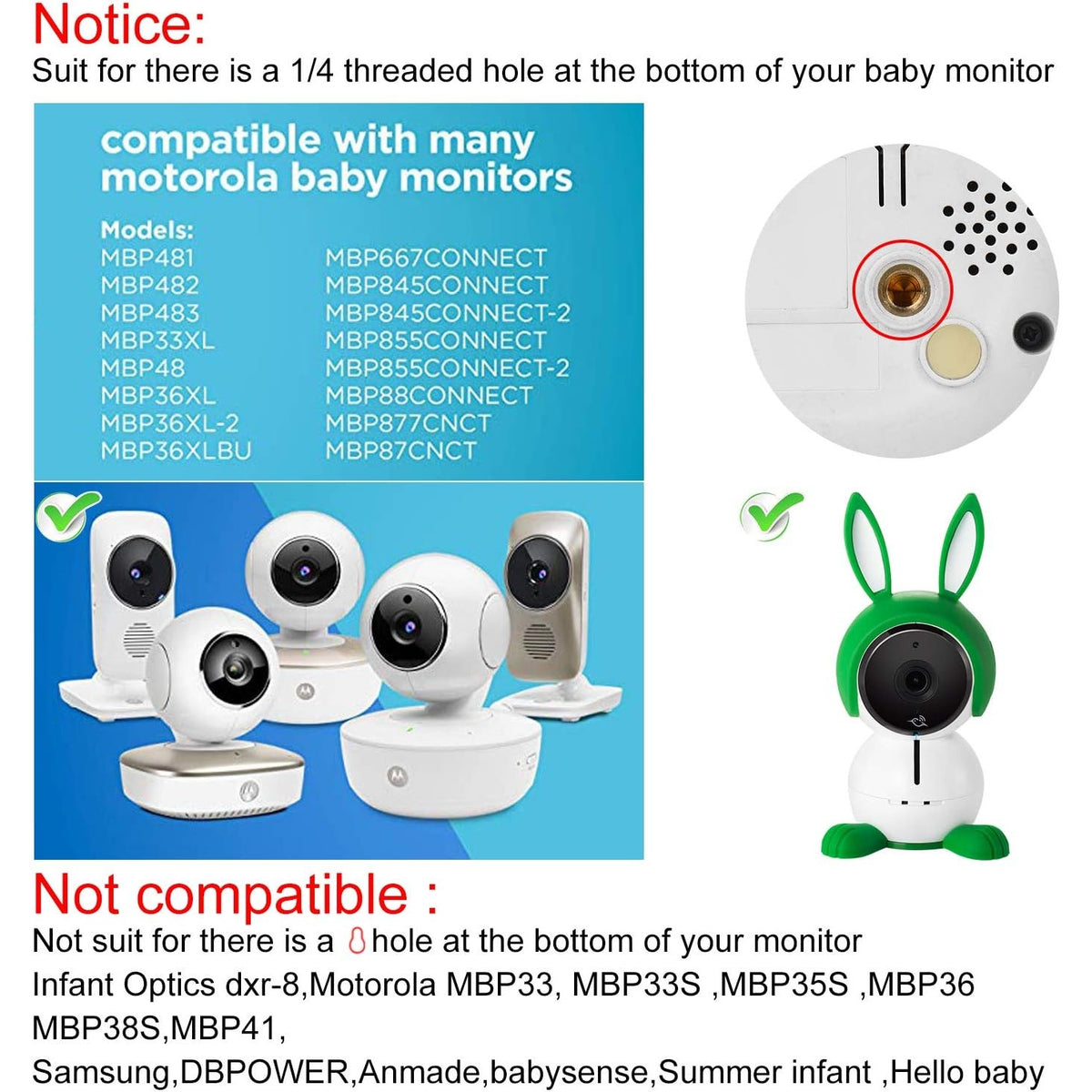 BRAND NEW ~ Adjustable Angle Universal Wall Mount Baby Monitor Nursery