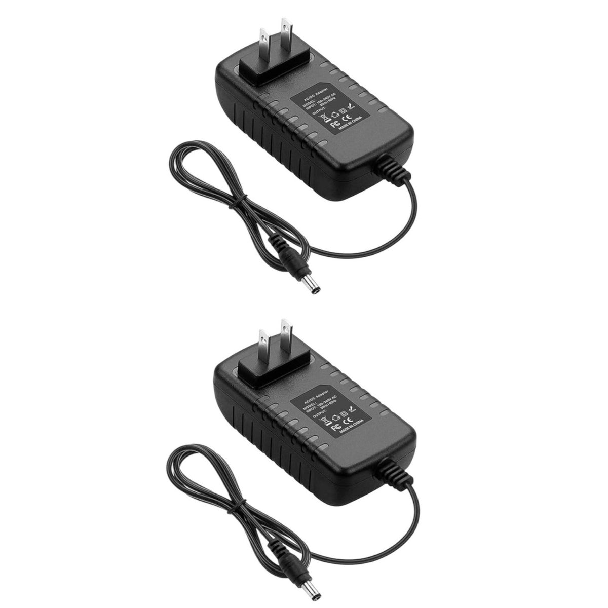 BRAND NEW ~ Set/ 2 Universal 12V 2A Fast Charger A/C Adapters ~ Power Cord