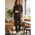 NWT ~ Brown 2pc Lounge Set Sweatsuit Activewear Loungewear ~ Women's MEDIUM