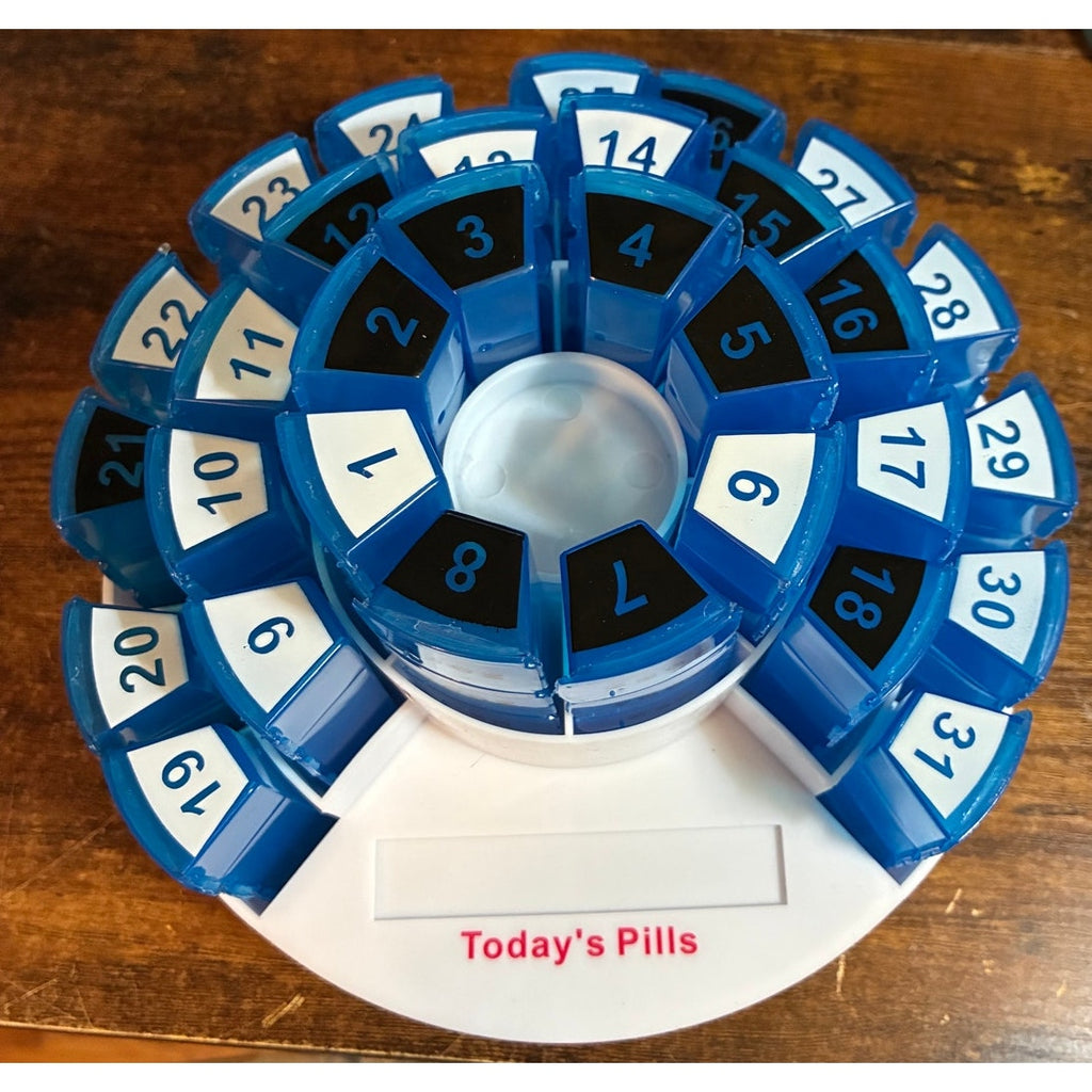 BRAND NEW ~ 31 Day Monthly Pill Medication Organizer & Removable Compartments