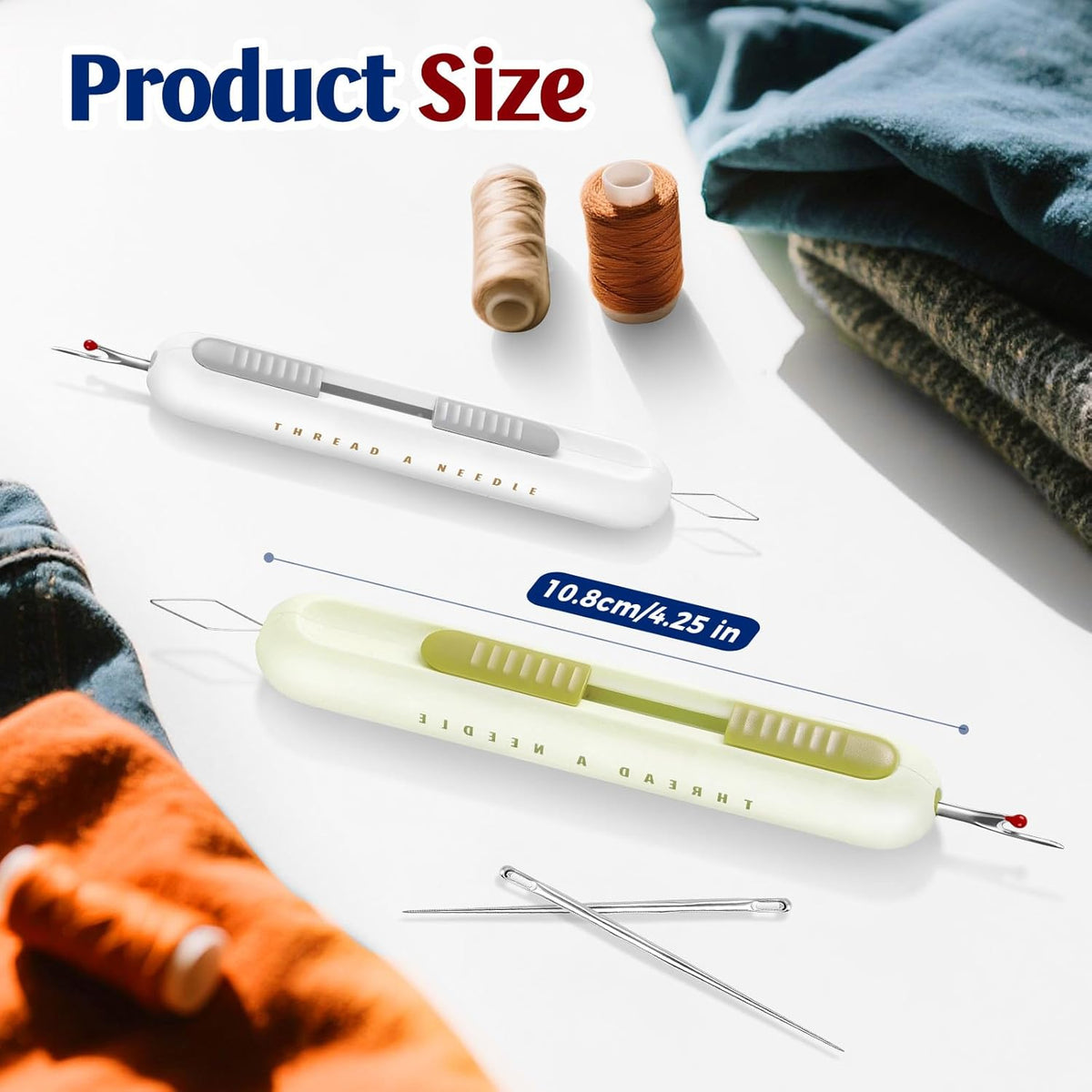 BRAND NEW ~ 3 Pack ~ 2 in 1 Sewing Needle Easy Threader Seam Ripper Tool Stitch Removal