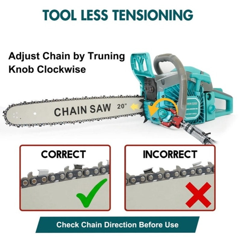 BRAND NEW ~ 20-inch Heavy Duty Powerful Gas Chainsaw 10700 RPM 2-Cycle 62CCC