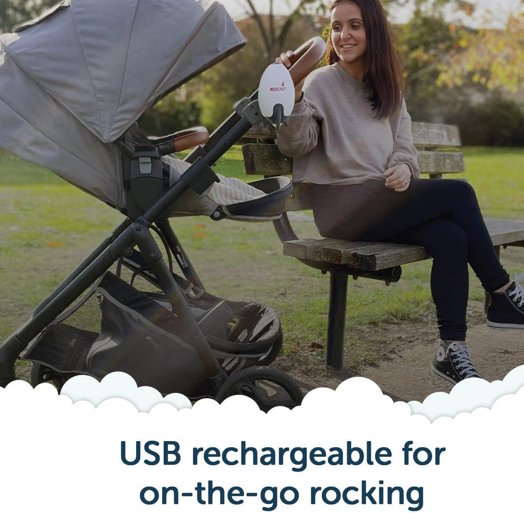 BRAND NEW ~ Rechargeable Rocker Baby Stroller Buggy Adjustable Rocking Device