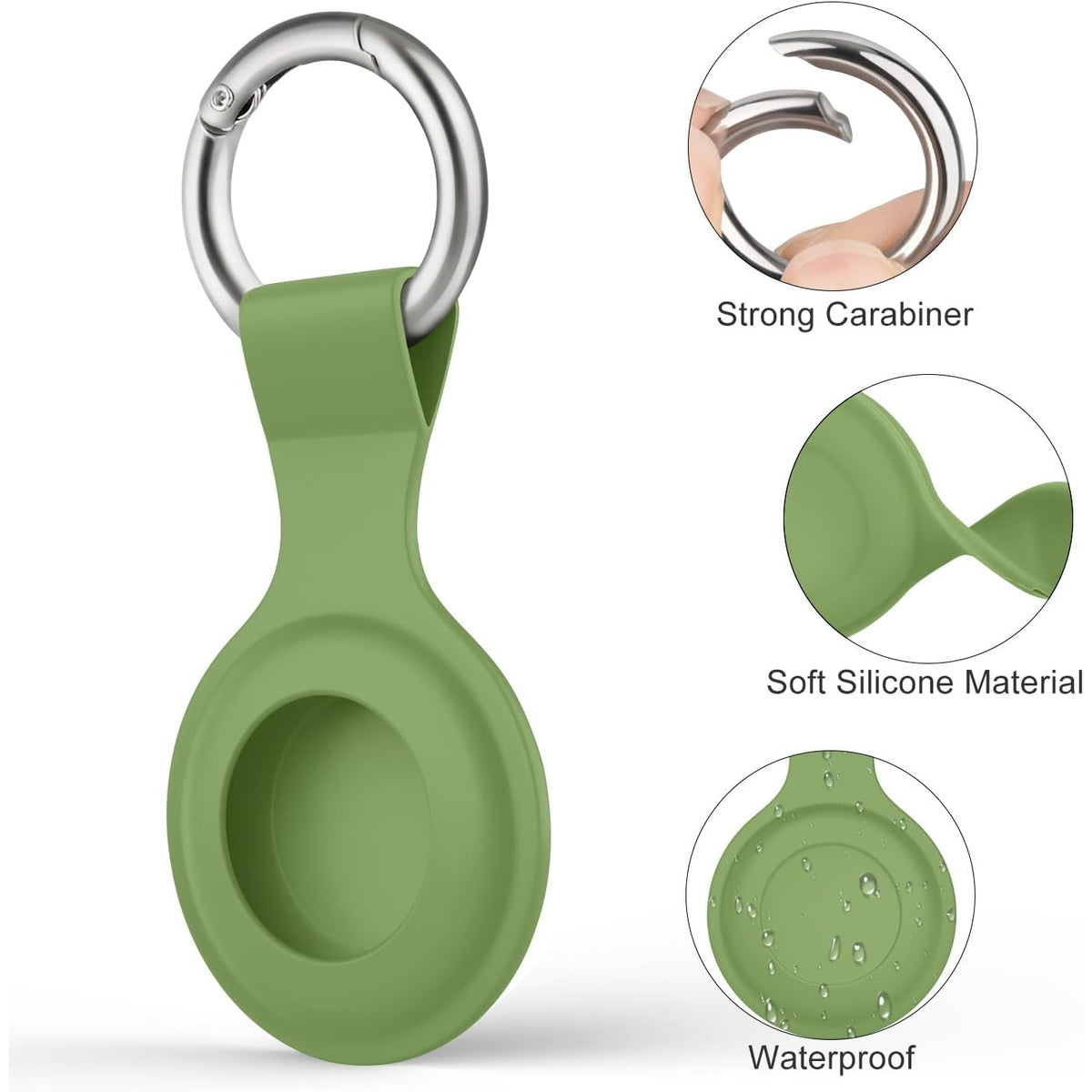 BRAND NEW ~ 4 Pack Airtag Silicone Case Holders Apple Air Tag Anti-Lost Keychain