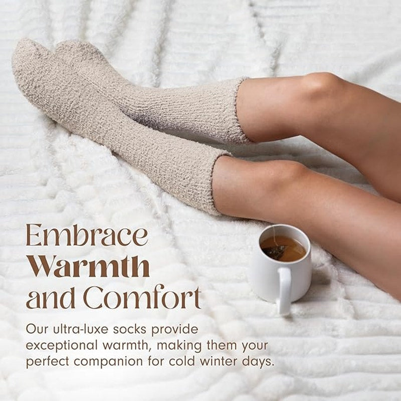 BRAND NEW ~ Set/2 Pairs Warm & Cozy Ultra-Luxe Cloud Lounge Sleep Socks ~ Unisex