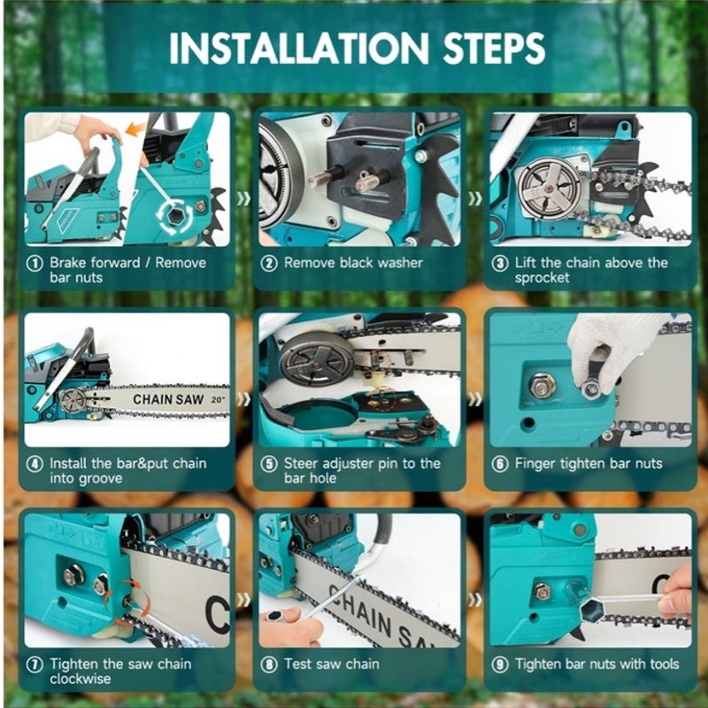 BRAND NEW ~ 20-inch Heavy Duty Powerful Gas Chainsaw 10700 RPM 2-Cycle 62CCC