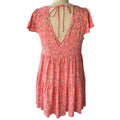 NWT ~ ULTRA FLIRT Coral Calico Boho Backless Bohemian Smocked Dress ~ Women's XL