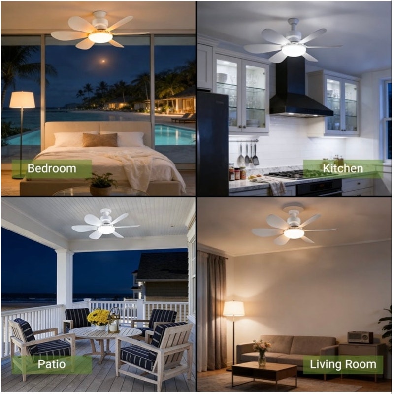BRAND NEW ~ White Screw-in 3 Speed Ceiling Fan with Light and Remote Control