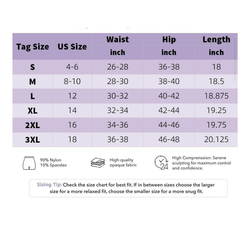 NWT ~ Shapewear High Waist Tummy Control Shorts Body Shaper Thigh Slimmer LARGE