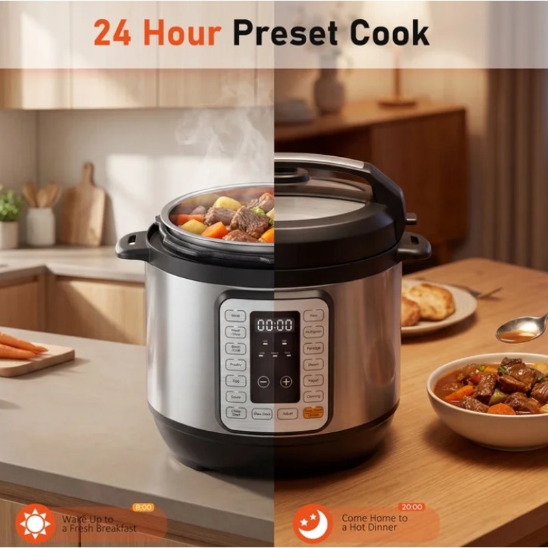 BRAND NEW ~ EDX 6 Quart 7-in-1 Electric Multi-Function Stainless Pressure Cooker