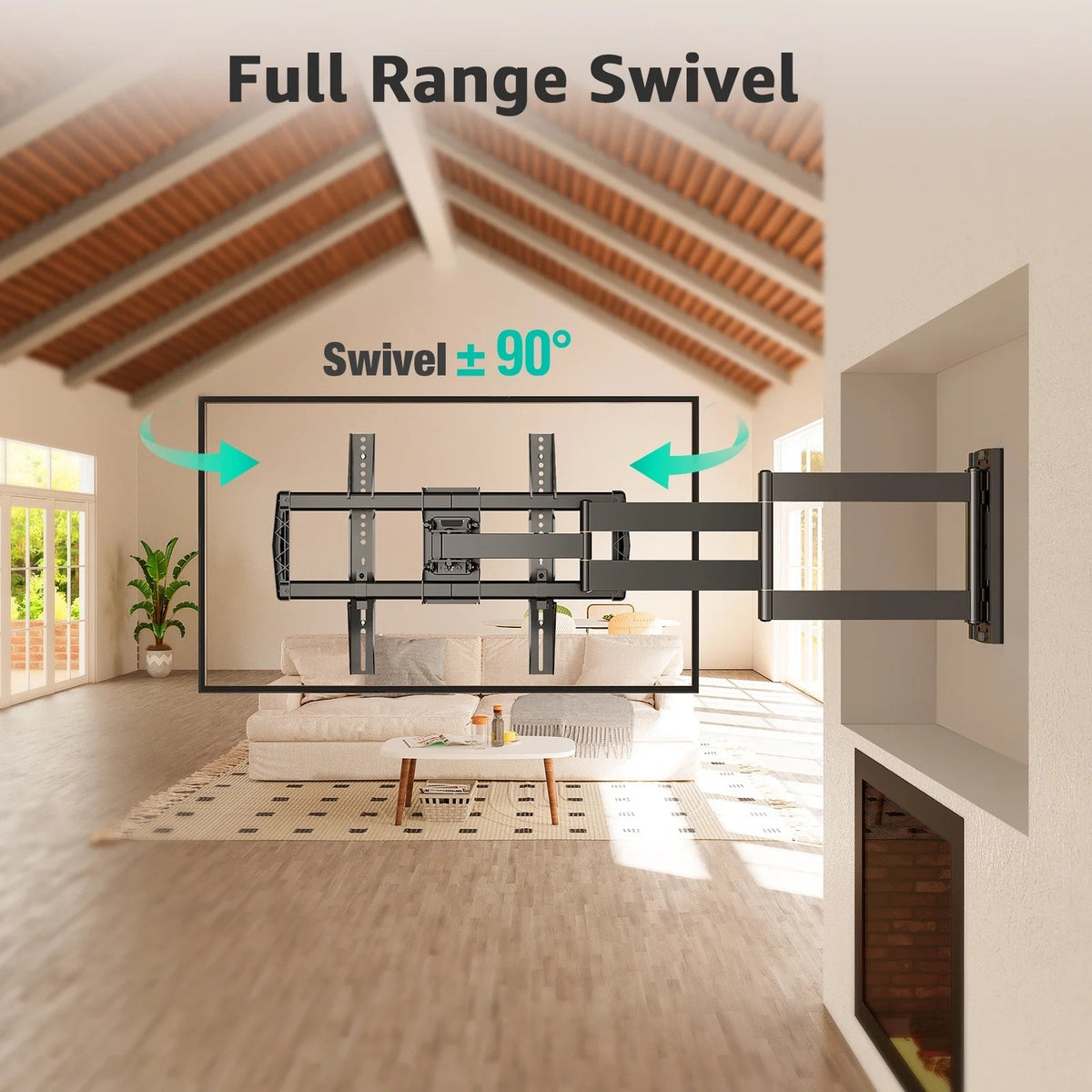 BRAND NEW ~ Full Motion 37.9 Long Arm Tilt & Swivel Arm TV Wall Mount