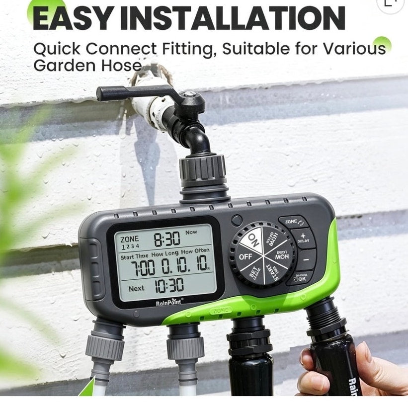 BRAND NEW ~ 4 Outlets Garden Hose Water Timer Programmable Watering Sprinkler