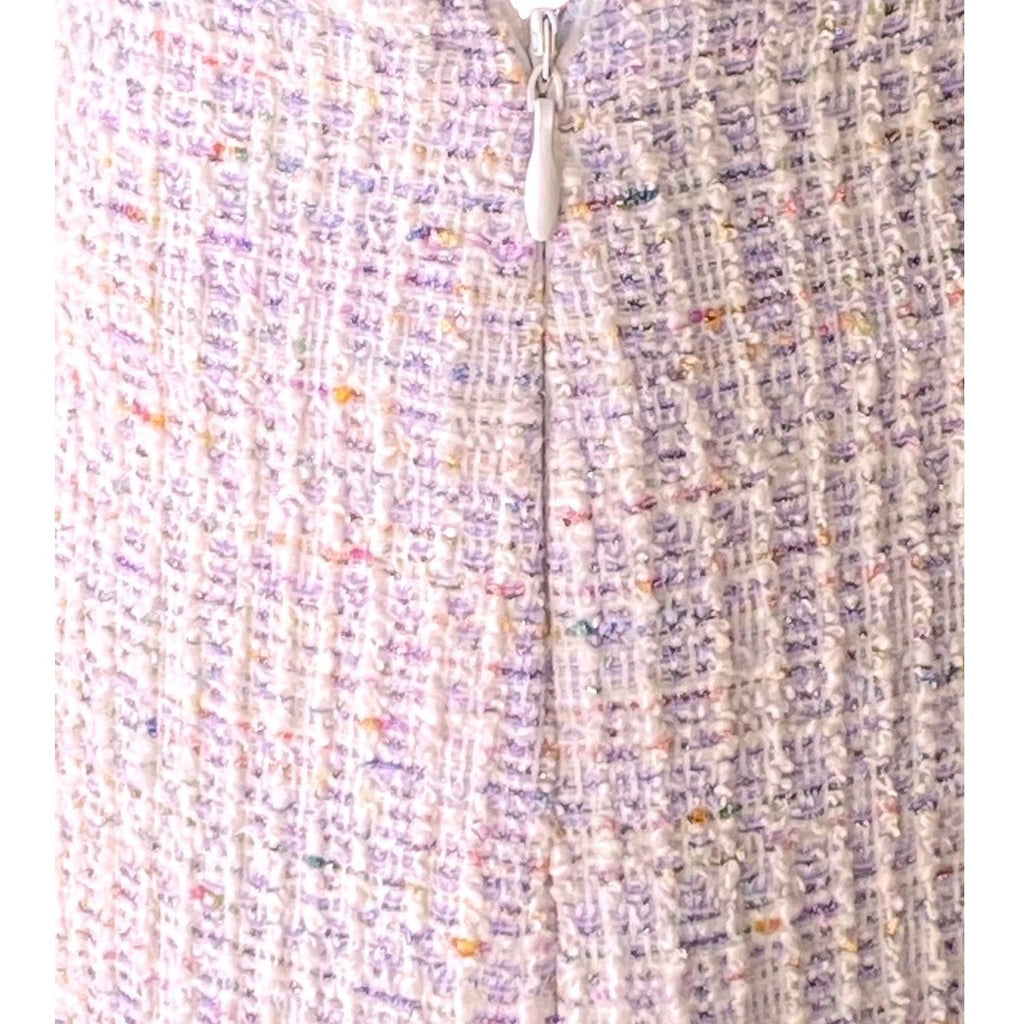 NWT ~ BLUE RAIN Francescas Lavender Tweed Front Slit Lined Mini Skirt ~ SMALL