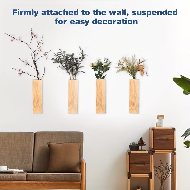BRAND NEW ~ Set/3 Modern Farmhouse Indoor Plant Hanging Wooden Wall Pockets
