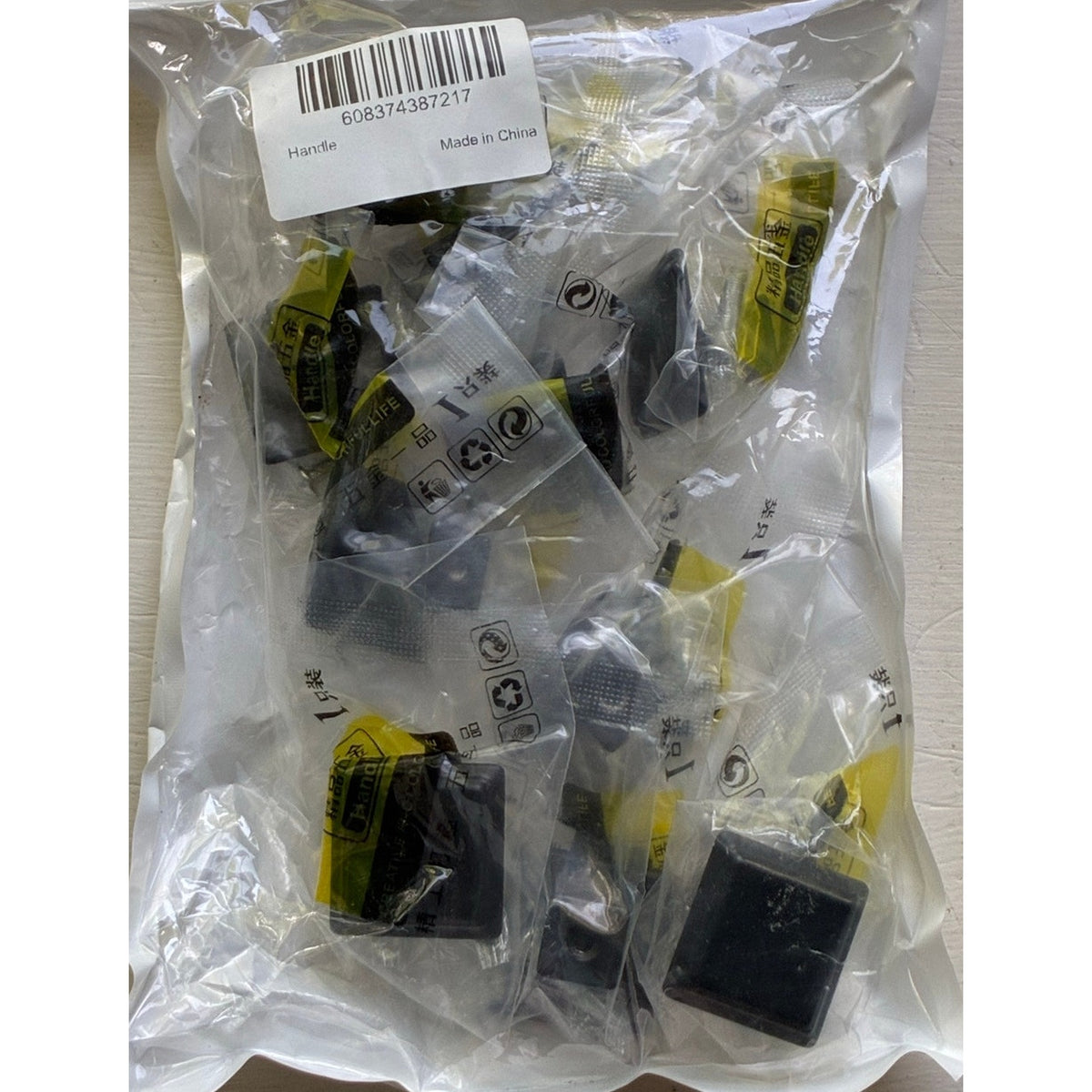 BRAND NEW ~ Set/10 Black 1.2" Cabinet Door Knobs Drawer Hardware Handles & Pulls