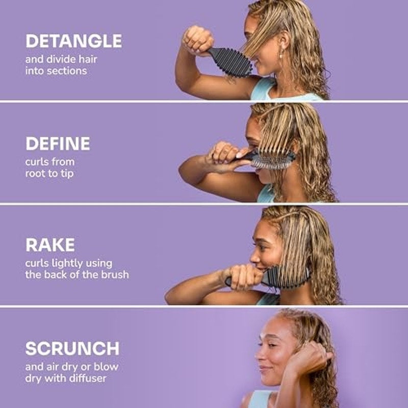 BRAND NEW ~ Pink Wet Brush Curl Shaper Detangler Detangle Curly Hair Frizz Free
