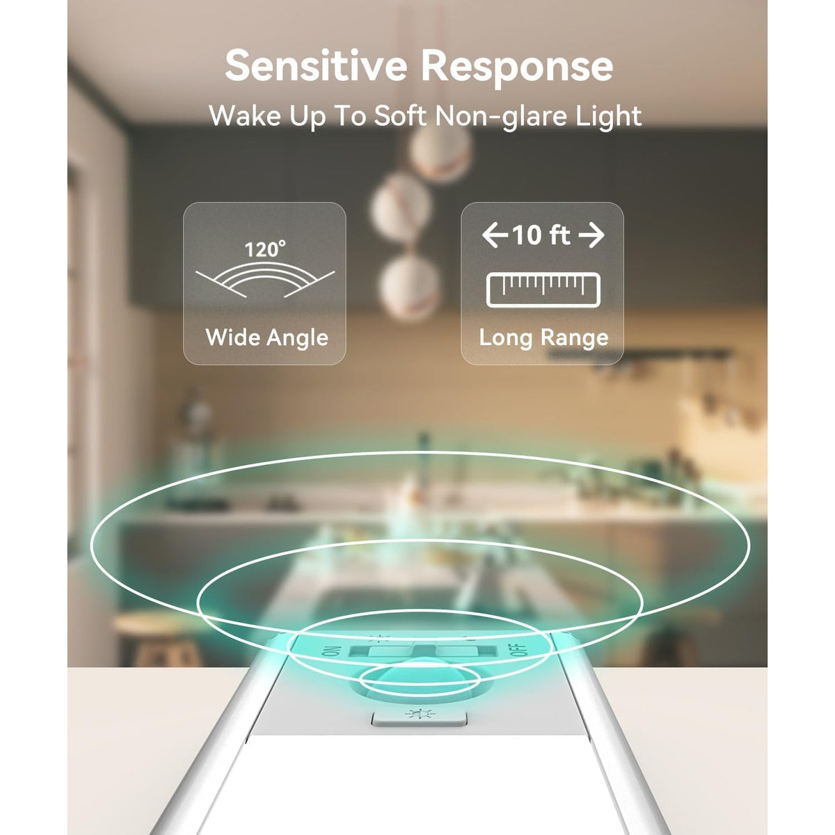 BRAND NEW ~ Set/2 Rechargeable Motion Sensor 13" Under Cabinet Light LED