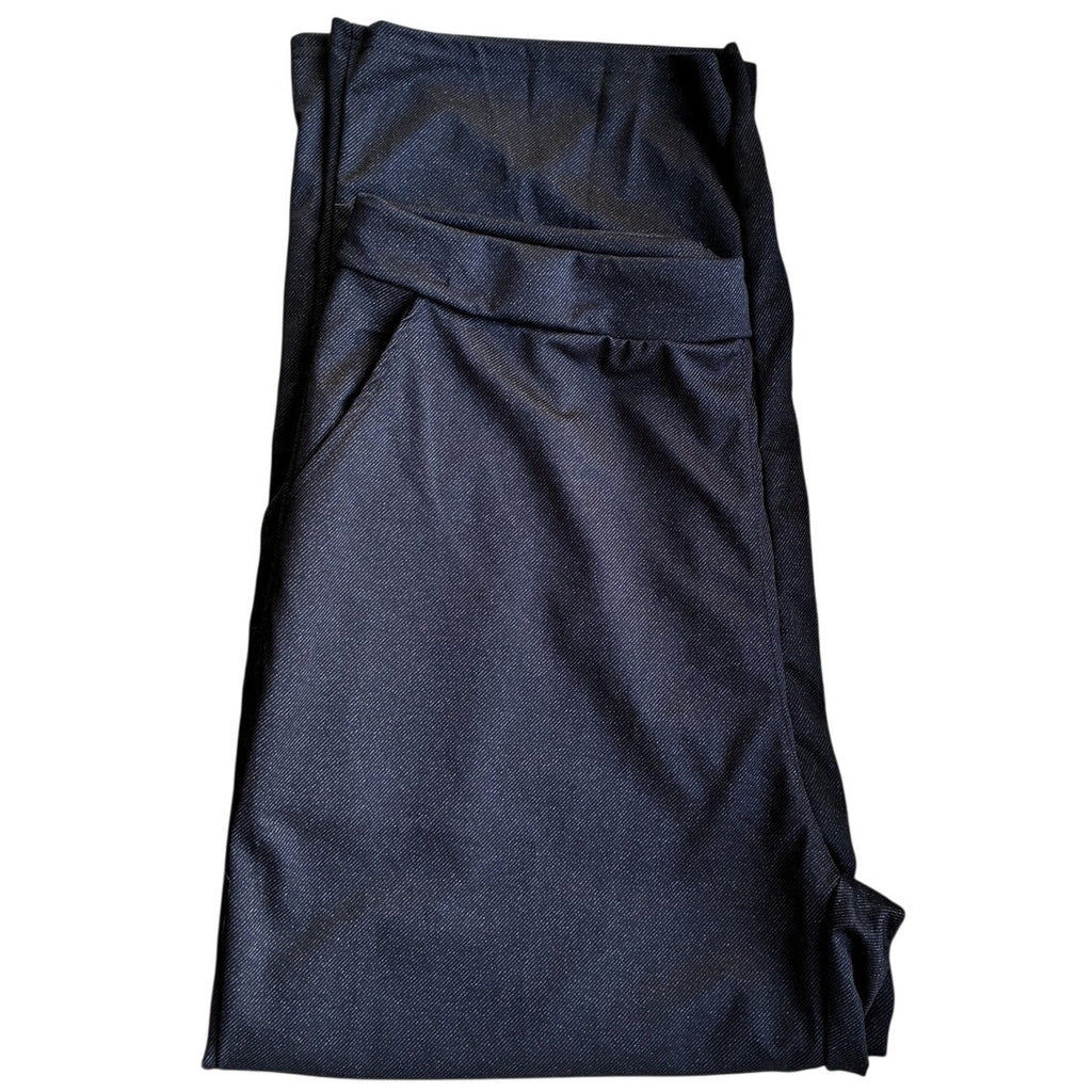 BRAND NEW ~ Women's Plus Size Black Stretchy Knit Pockets Casual Pants ~ 2XL