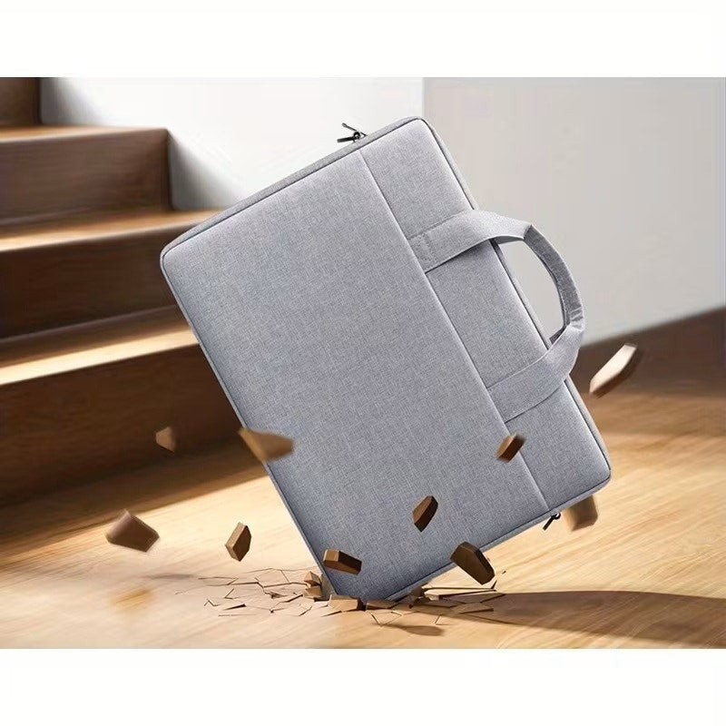 BRAND NEW ~ Gray Padded Laptop Case Briefcase Messenger Bag ~ 16" x 11 1/4"