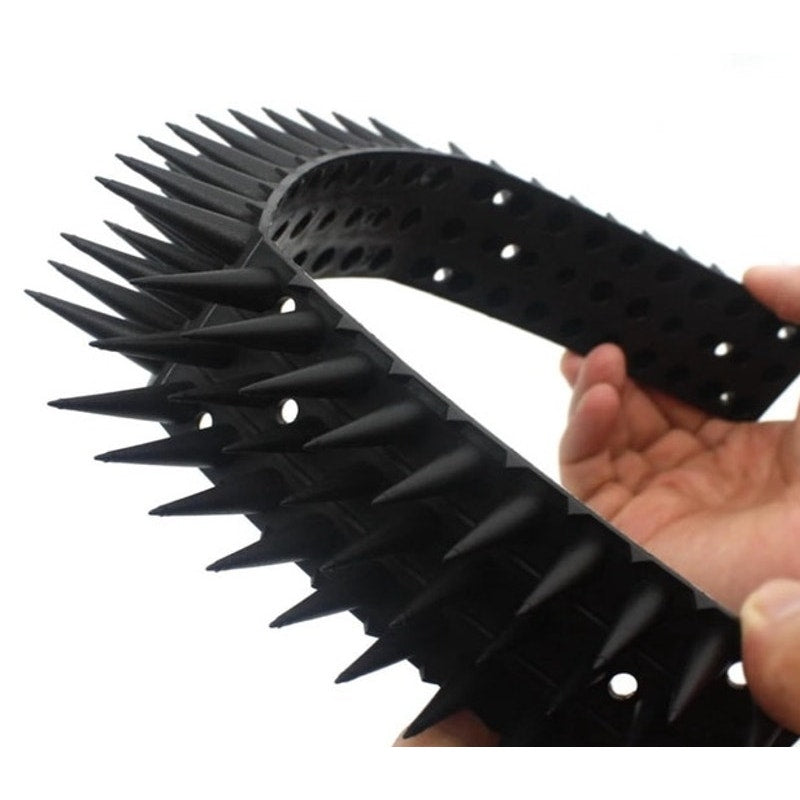 BRAND NEW ~ 12 Pack Defender Indoor Outdoor Black Plastic Security Fence Spikes