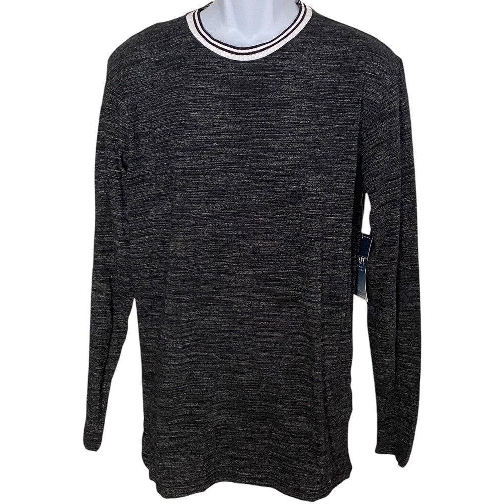 NWT ~ COMPANY 81 Heathered Black Crew Neck Long Sleeve Shirt ~ Young Men's XL
