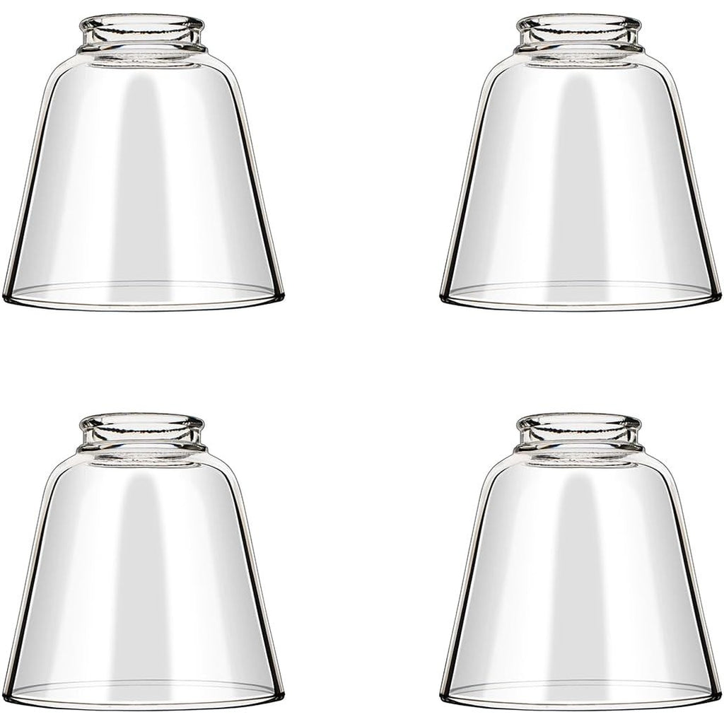 BRAND NEW ~ Set/4 Clear Glass Replacement Light Fixture Globe Shade Covers
