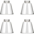 BRAND NEW ~ Set/4 Clear Glass Replacement Light Fixture Globe Shade Covers
