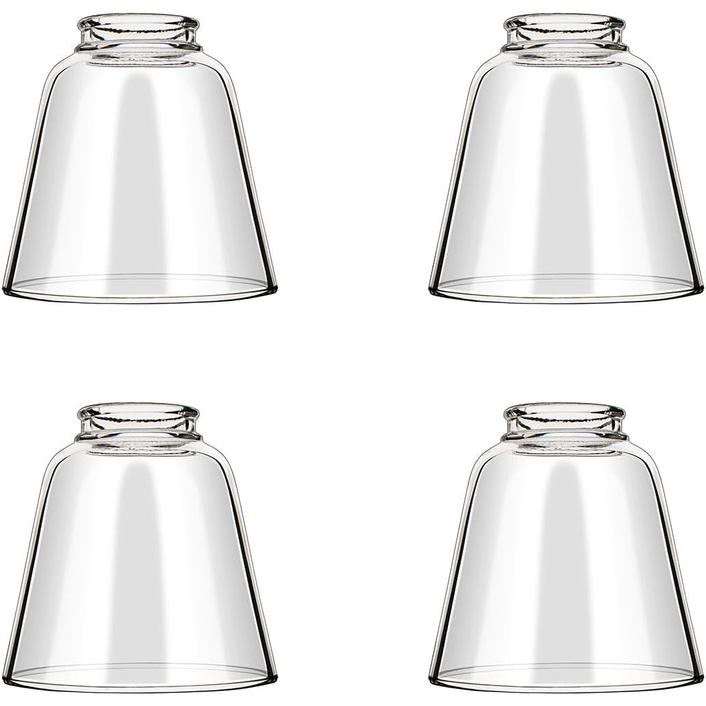 BRAND NEW ~ Set/4 Clear Glass Replacement Light Fixture Globe Shade Covers