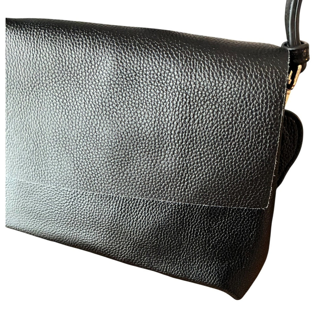 BRAND NEW ~ Small Black Textured Leather ? Cross Body Purse Shoulder Bag