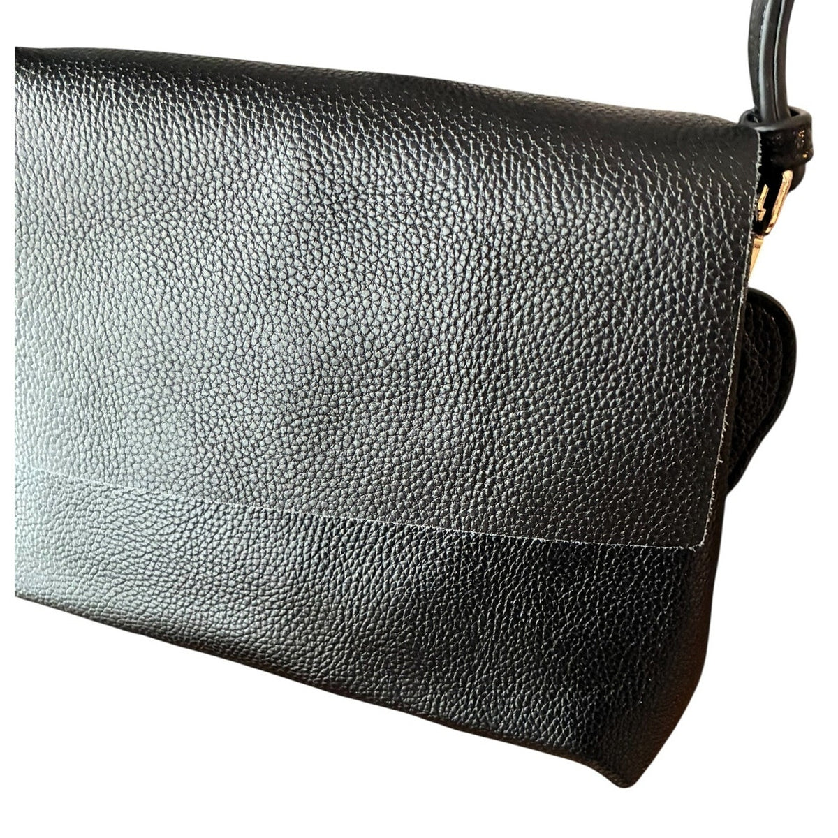 BRAND NEW ~ Small Black Textured Leather ? Cross Body Purse Shoulder Bag
