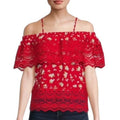NWT ~ NOBO Boho Red Floral On Off Shoulder Bohemian Blouse ~ Women's Jr's XXL 19