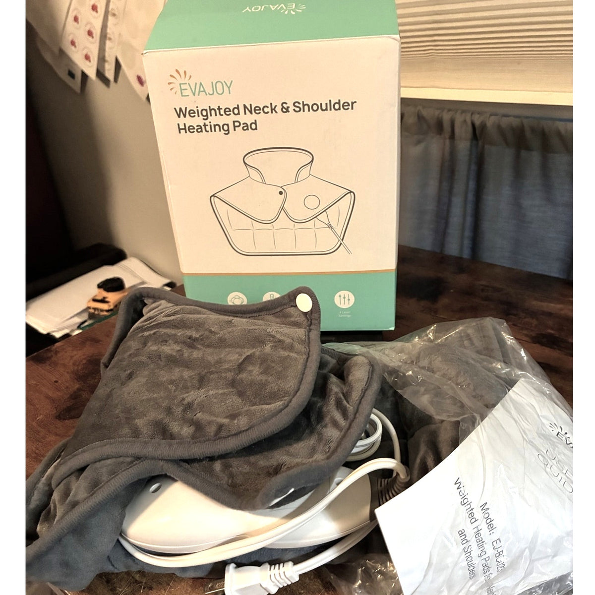BRAND NEW ~ Weighted Electric Heating Pad Neck & Shoulders 4 Heat Levels 22 X 19