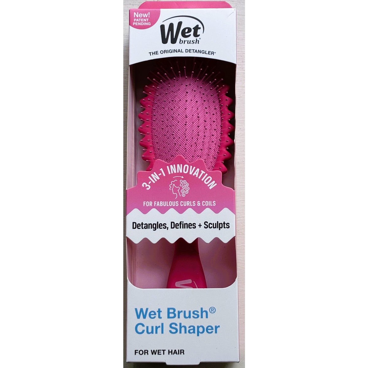 BRAND NEW ~ Pink Wet Brush Curl Shaper Detangler Detangle Curly Hair Frizz Free