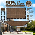 BRAND NEW ~ Heavy Duty Brown 10' x 19' UV Block Sun Shade Cloth Canopy Sunshade