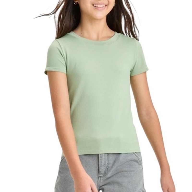 NWT ~ Art Class Olive Green Summer Casual Top ~ Girls Size Medium 8