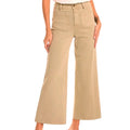 NWT ~ OAT New York Beige High Waisted Wide Leg Cropped Jeans Denim Trouser 2/26