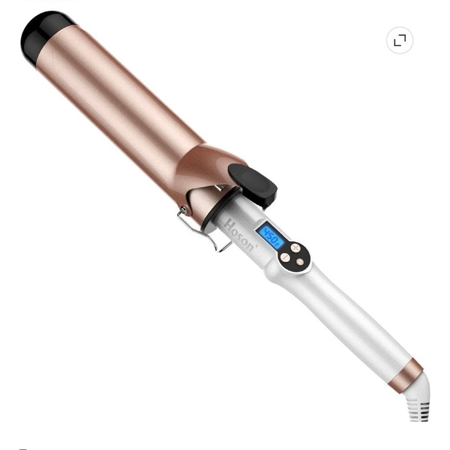 BRAND NEW ~ 2 Inch Large Barrel Dual Voltage LCD Display Curling Iron Wand