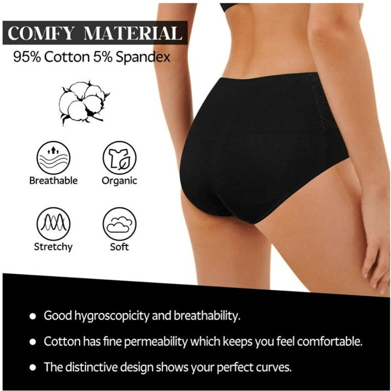 NWT ~ 7 Pack Cotton High Waisted Full Coverage Stretch Soft Ladies Underwear XL