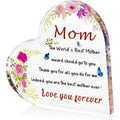 NWT ~ Large Acrylic MOM Heart Mothers Day Birthday Gift ~ Love You Forever