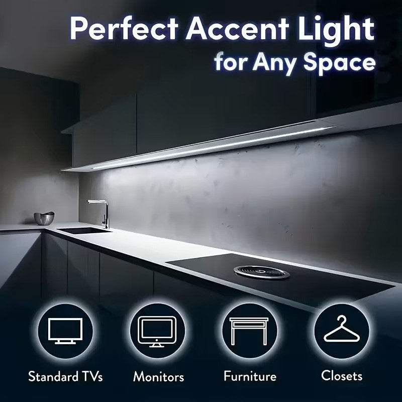 BRAND NEW ~ 10 Feet Long ~ 5V 8W USB White LED Backlight Indoor Strip Lights